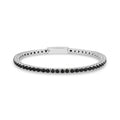 Bracelet de tennis en pierre noire - 3mm - Bracelets d'acier pour hommes - The Steel Shop