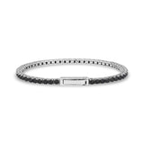 Bracelet de tennis en pierre noire - 3mm - Bracelets d'acier pour hommes - The Steel Shop