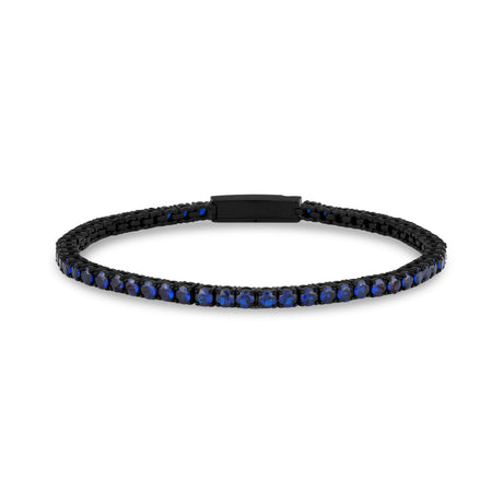Bracelet de tennis en pierre bleue - 3mm - Bracelets d'acier pour hommes - The Steel Shop