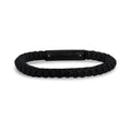 Bracelet en cuir pixelisé - 6MM - Bracelets en cuir acier pour homme - The Steel Shop