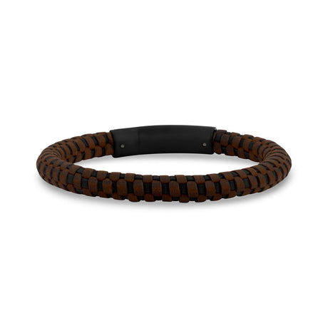 Bracelet en cuir pixelisé - 6MM - Bracelets en cuir acier pour homme - The Steel Shop
