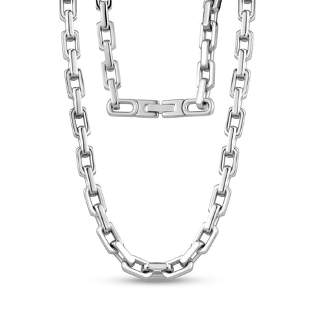 Elongated Link Chain | 7MM - Men Necklace - The Steel Shop