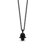 Pendentif Hamsa en pierre noire - pendentif unisexe - The Steel Shop