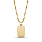 Beveled Edge Two Tone Dog Tag - Men Pendant - The Steel Shop