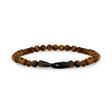 Bracelet de perles brunes mates avec fermoir en acier de 4 mm - Bracelets de perles en acier pour hommes - The Steel Shop