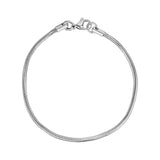 Round Snake Bracelet | 2.5MM - Mens Steel Bracelets - The Steel Shop