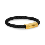 Bracelet en cuir noir - 6MM - Bracelets cuir homme - The Steel Shop