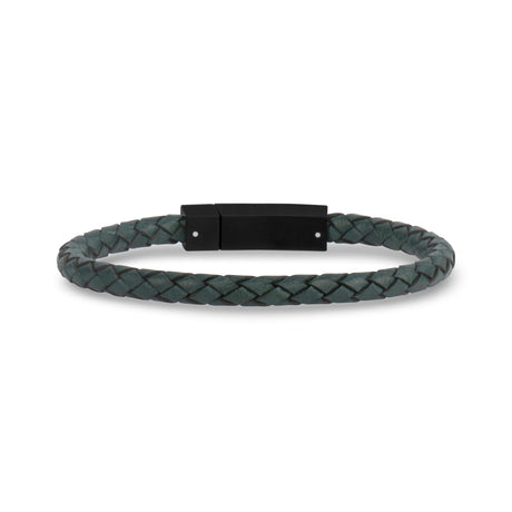 Bracelet en cuir vert - 6MM - Bracelets cuir homme - The Steel Shop