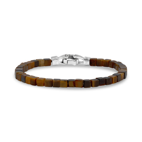 Bracelet de perles carrées - 4MM - Bracelets de perles en acier pour hommes - The Steel Shop