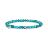 Bracelet de perles turquoises - 4MM - Bracelet de perles unisexe - The Steel Shop