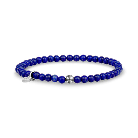 Bracelet de perles de Lapis Lazuli - 4MM - Bracelet de perles unisexe - The Steel Shop
