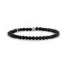 Bracelet de perles noir mat - 4MM - Bracelet de perles unisexe - The Steel Shop
