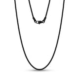 2mm Thin Round Box Link Chain - Unisex Necklaces - The Steel Shop