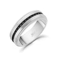 Black Stone Matte Band - Men Ring - The Steel Shop