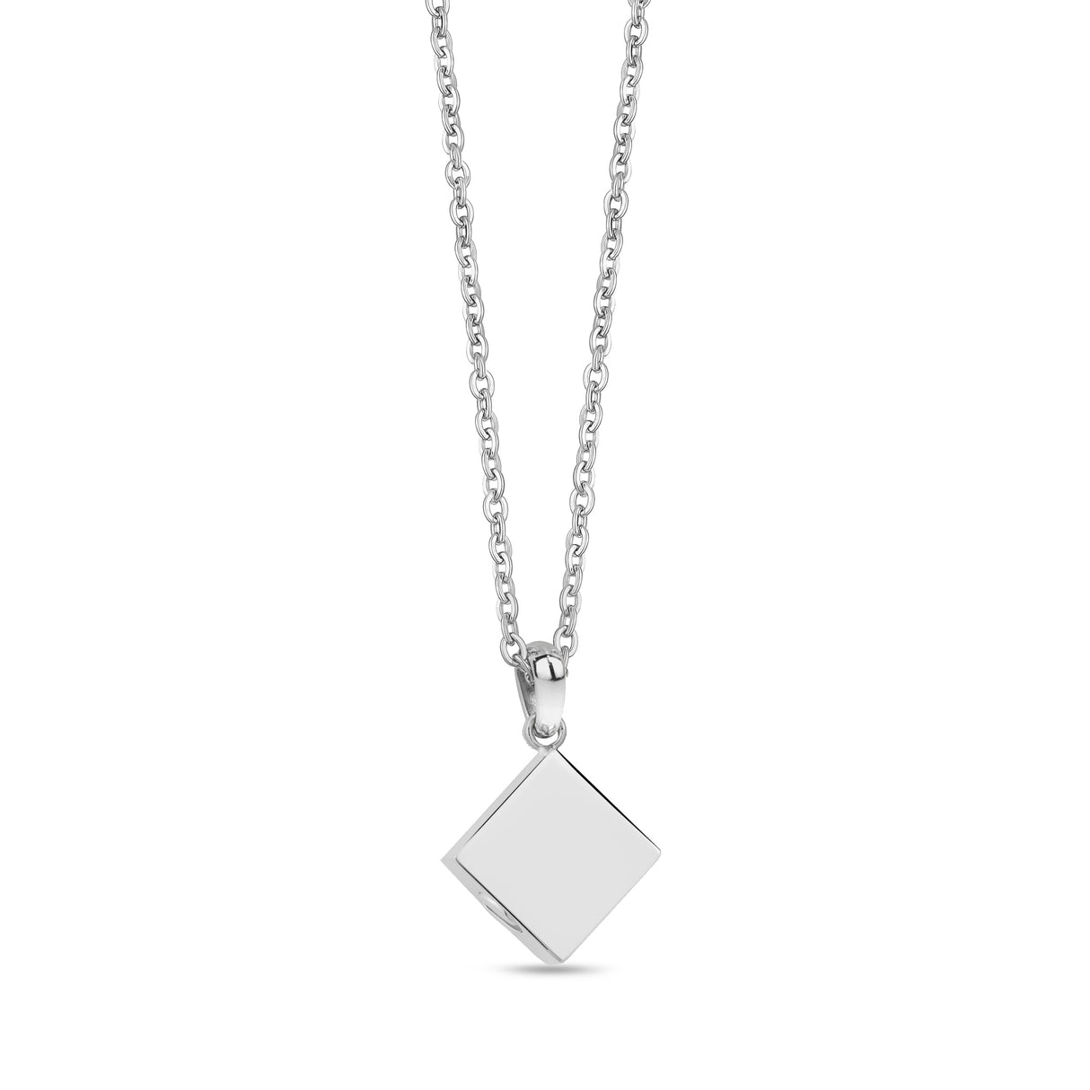 Pendentif Minimal Diamond Square Urn - Pendentif Femme - The Steel Shop