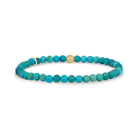 Bracelet de perles turquoises - 4MM - Bracelet de perles unisexe - The Steel Shop