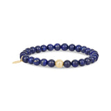 Bracelet de perles extensible en Lapis Lazuli 6mm - Bracelet de perles unisexe - The Steel Shop