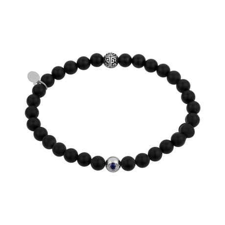 Bracelet de perles de l'oeil du mal 6mm - Bracelet de perles unisexe - The Steel Shop