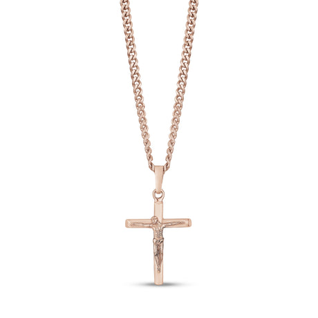 Pendentif Homme - Pendentif Crucifix Jésus Croix en or rose