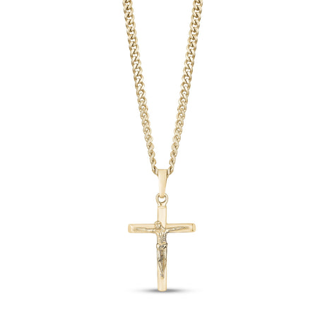 Pendentif pour homme - Pendentif Croix Crucifix en or et acier inoxydable
