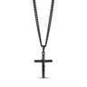 Pendentif pour homme - Pendentif Croix Crucifix en acier inoxydable noir