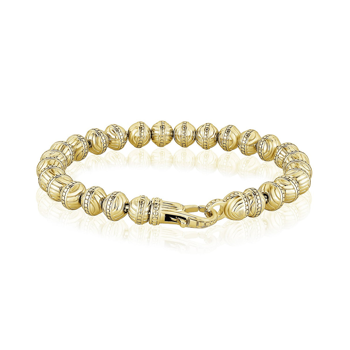 Bracelet de perles de 6 mm - Bracelets de perles en acier pour hommes - The Steel Shop