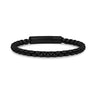 Bracelets en acier pour hommes - Bracelet à maillons ronds noirs de 5 mm de diamètre