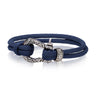 Bracelets en Acier pour Hommes - Bracelet de Cordes Bleues à Fermoir en U