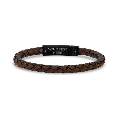 Bracelet en cuir marron foncé | 6MM - Bracelets en cuir acier pour homme - The Steel Shop