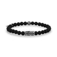 Bracelet de perles unisexe - Bracelet de perles d'onyx noir mat 6mm Breeze Stretch