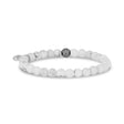 Bracelet de perles unisexe - Bracelet de perles extensible Howlite blanc mat 6 mm