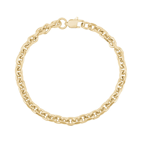 Bracelet unisexe en acier - Bracelet en or à maillons d'ancre de 5 mm