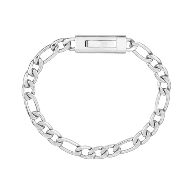 Bracelet unisexe en acier - Bracelet gravable à maillons Figaro 7 mm