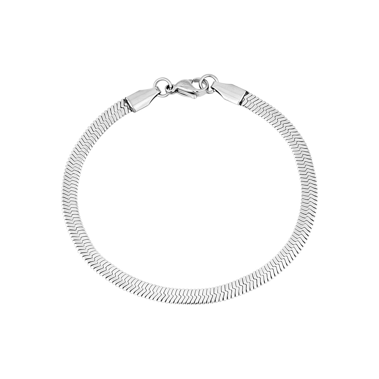 Bracelet pour femme - Bracelet en argent à chevrons 4mm