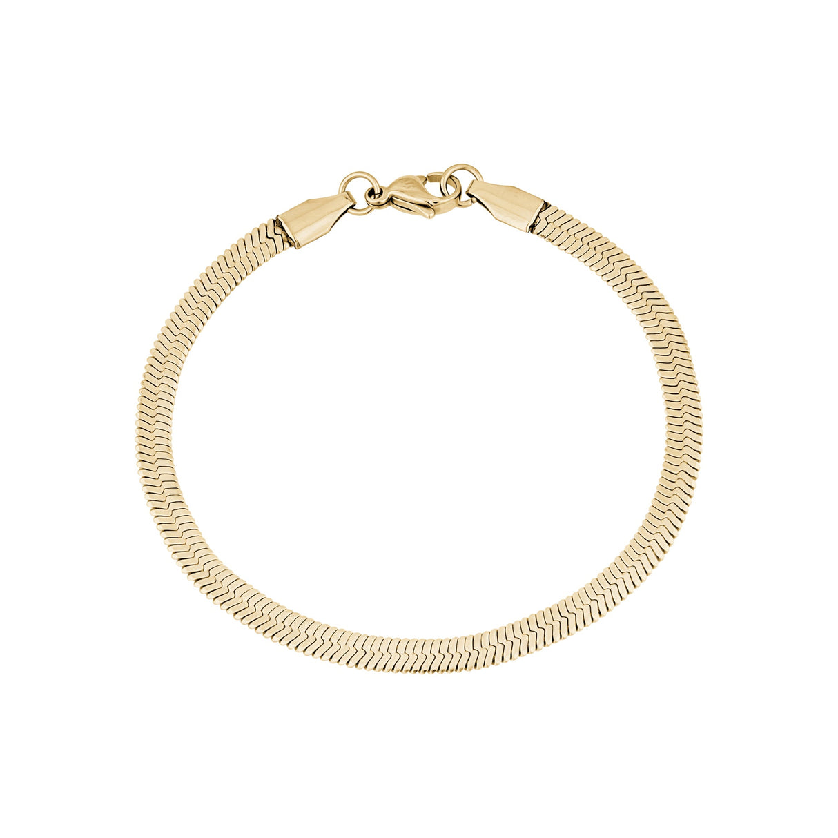 Bracelet pour femme - Bracelet en or à chevrons 4mm