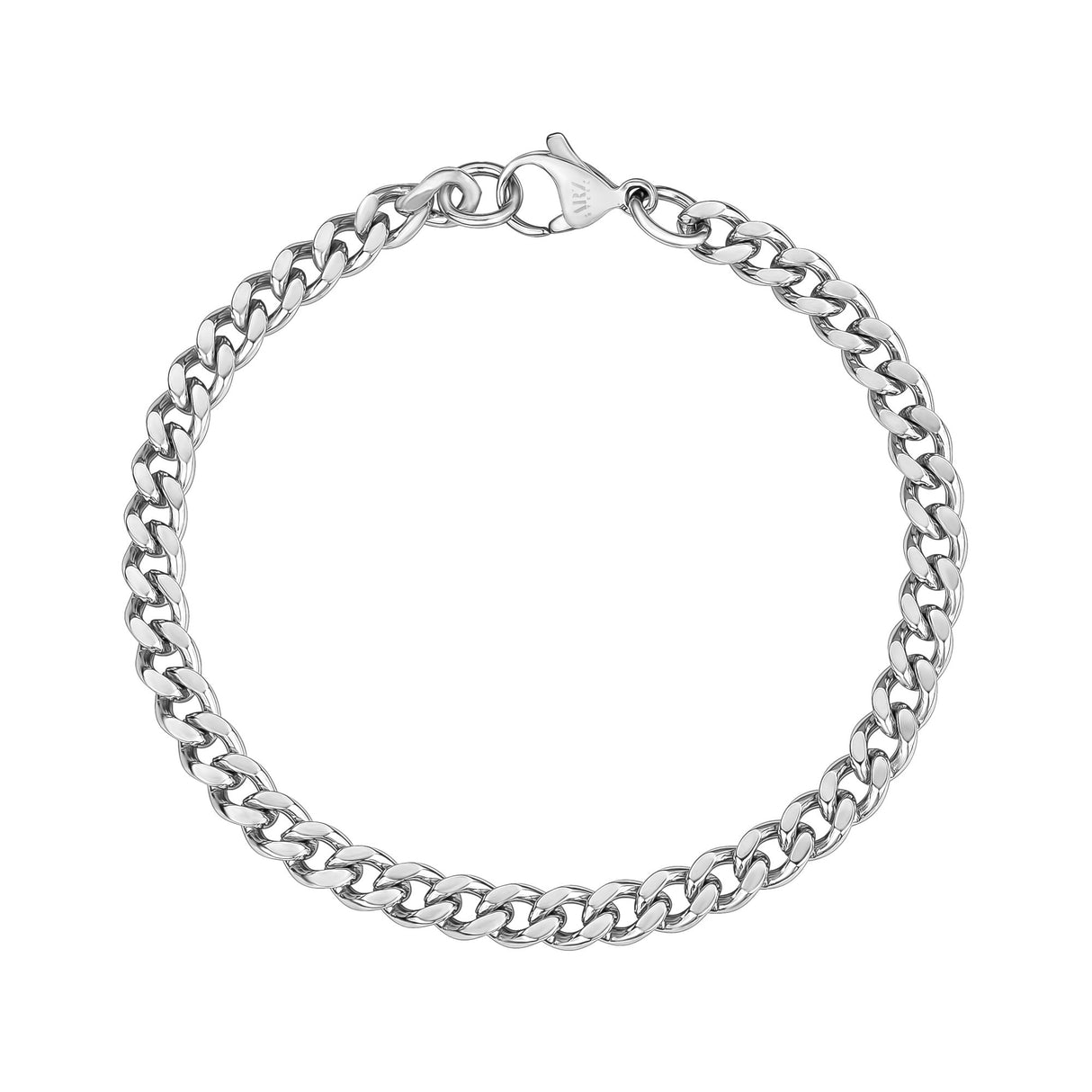 Bracelet pour femme - Bracelet délicat en acier inoxydable à maillons cubains de 5 mm de diamètre
