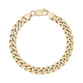 Bracelet pour femme - Bracelet à maillons cubains en or et acier inoxydable de 8 mm
