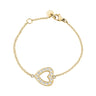Bracelet pour femme - Bracelet Coeur en or et zircon cubique