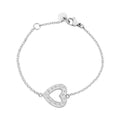 Bracelet cœur en zircon cubique - Bracelet pour femme - The Steel Shop