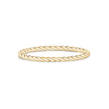 Bague pour femme - Minimal Gold Steel Stackable Twisted Band