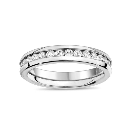 Bague pour femme - Bague d'éternité en acier inoxydable avec sertissage de chaîne