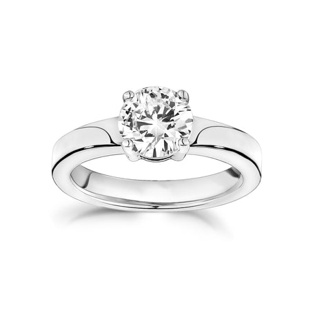 Bague de fiançailles solitaire ronde - Bague pour femme - The Steel Shop