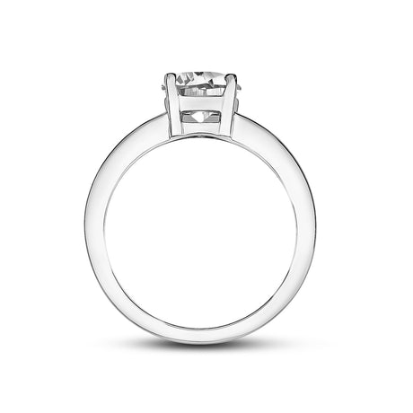 Bague de fiançailles solitaire ronde - Bague pour femme - The Steel Shop